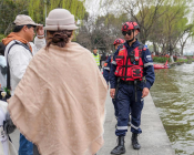 蓝天救援队坚守瓜渚湖畔！全力护航2026柯桥湖畔花海季