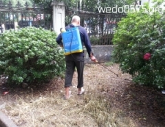 柯桥街道育才社区招募志愿者喷洒消毒药水