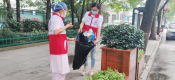 文明城市创建导医台志愿岗