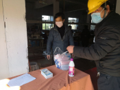 平水街社区服务外来返工者的防疫志愿活动