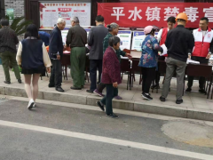 平水街社区禁毒志愿宣传活动
