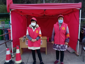 疫情无情，村民志愿值岗
