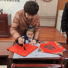 杨江村迎新春送“”福”志愿活动