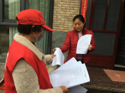 巾帼志愿者新型冠状病毒防疫宣传