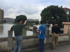 督查华舍街道河流治理