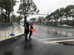 区建设局春节末交通劝导志愿活动