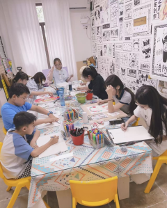 王家塔村开展儿童暑期绘画活动