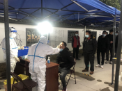 仁里王村全员核酸志愿者