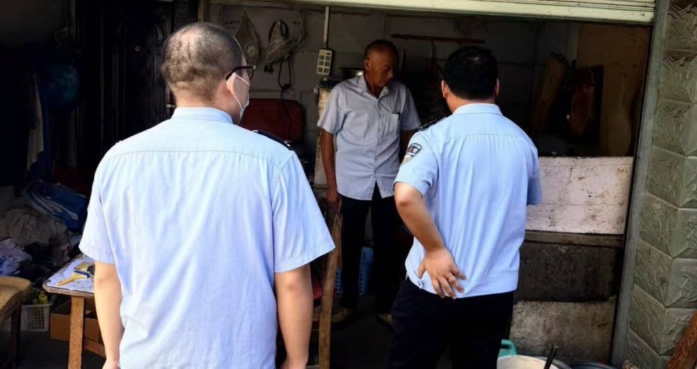 杨汛桥街道竹园童村消防安全检查与宣传志愿服务活动