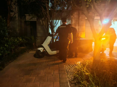 龙城社区组织志愿者开展夜间巡查活动