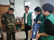 看望抗美援朝退役士兵金阿木