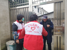 志愿者发放口罩活动