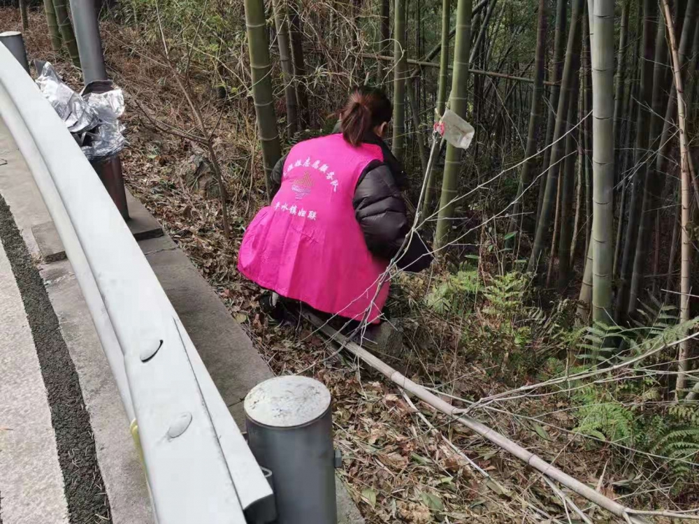 平水镇老平王线环境整治活动