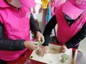 清明节制做青团活动