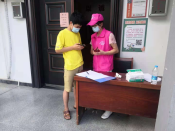 文化志愿者防控疫情“守小门”志愿活动