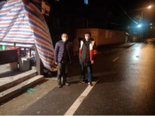 2020年2月8日党员志愿者疫情期间夜间卡口执勤