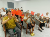 大山西村老年人红歌庆国庆志愿活动