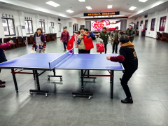 新华村开展志愿者打乒乓球志愿活动