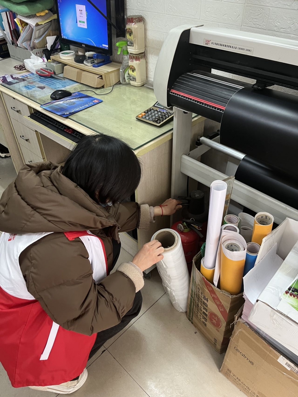 柯福社区开展消防安全志愿活动