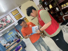 杨汛桥街道江桥社区开展消防安全宣传志愿活动
