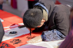 园里湖居开展写春联送福志愿活动