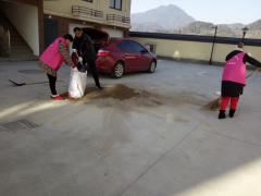 若耶村开展“清洁家园”志愿活动