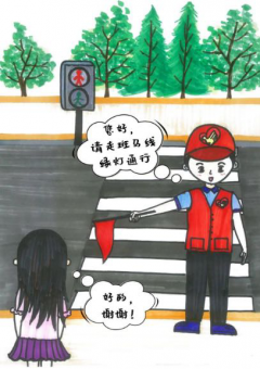 河西岸居开展交通劝导志愿活动