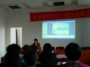 柯桥街道上谢桥社区健康知识讲座志愿者活动