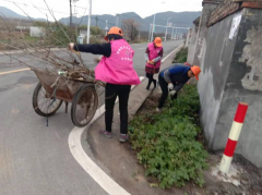 清理路边堆积物，还村道畅通